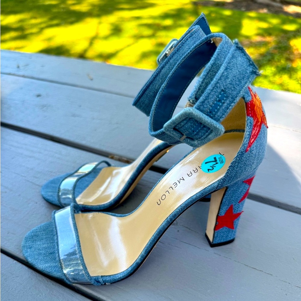 Tamara Mellon Woman’s Sandals Blue Size 7.5 - Picture 6 of 11